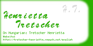 henrietta tretscher business card